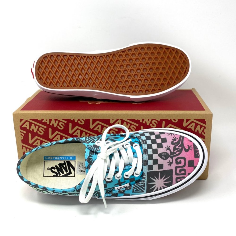 💖MEGA SALE💖Vans SF Tribal Check Multi Blue Canvas Sneakers Women's VN0A3MU642K - Picture 2 of 11